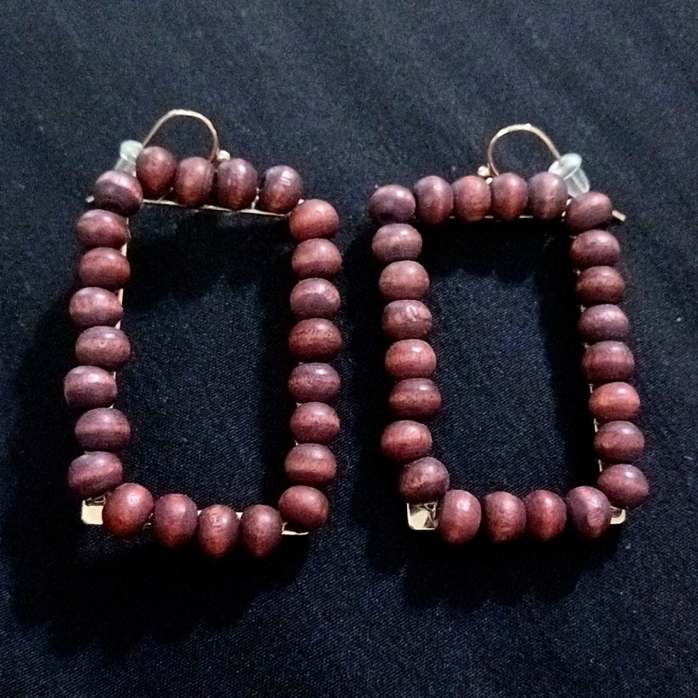 Wood Bead Earrings